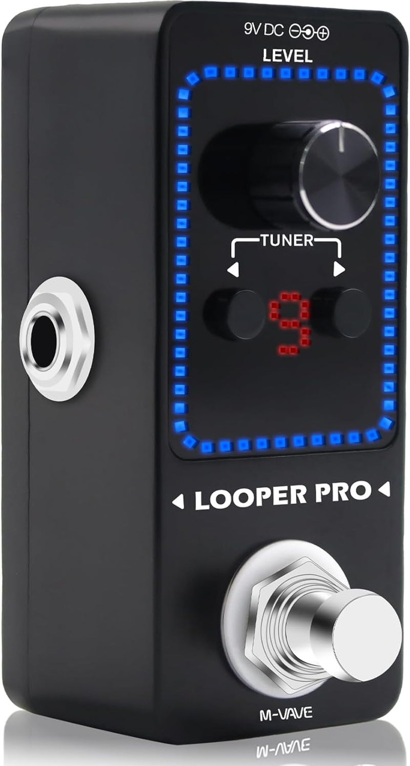 M-VAVE بيدال لوب برو - 40 دقيقة زمن التكرار 9 حلقات بيدال لوبر احترافي للجيتار مع مو tuner لجيتار كهربائي تكرار بخطوة واحدة تراكب غير محدود تراجع وإعادة - Image 1
